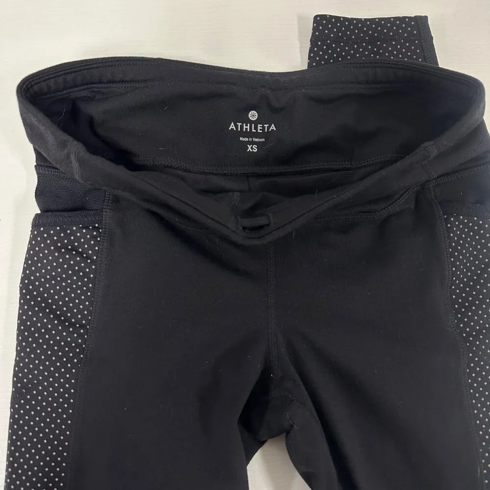 Athleta Dot Free Black 7/8 Leggings Size X Small - Picture 9 of 9